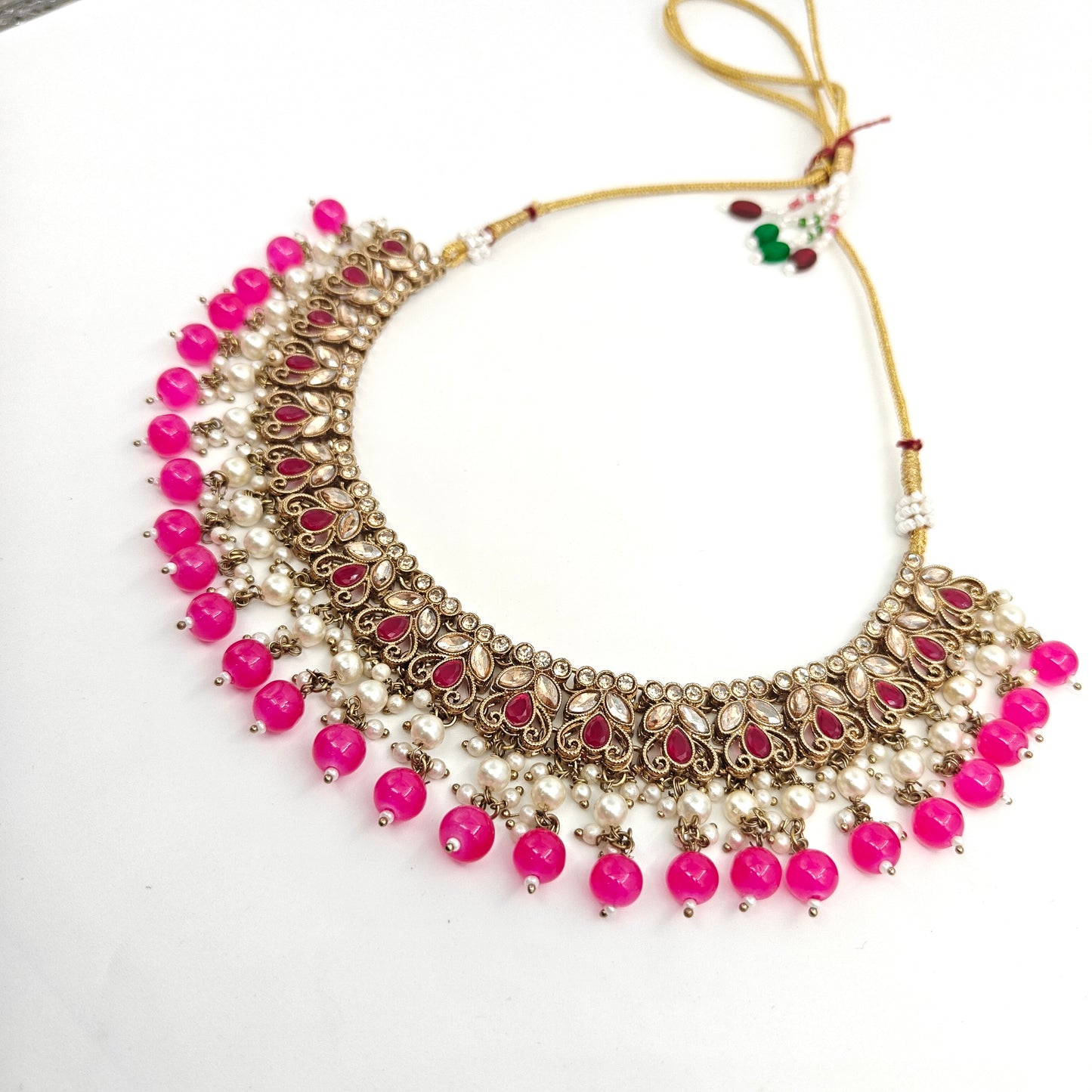 Rani pink Festive Necklace Set