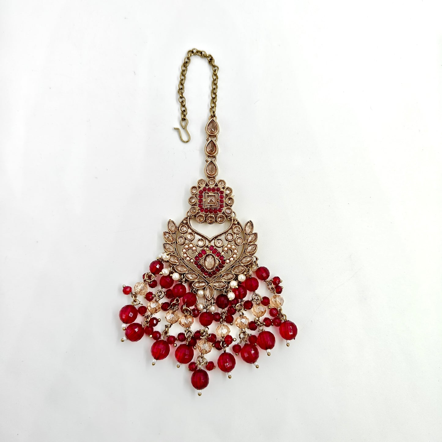 Myra Maroon Necklace Set