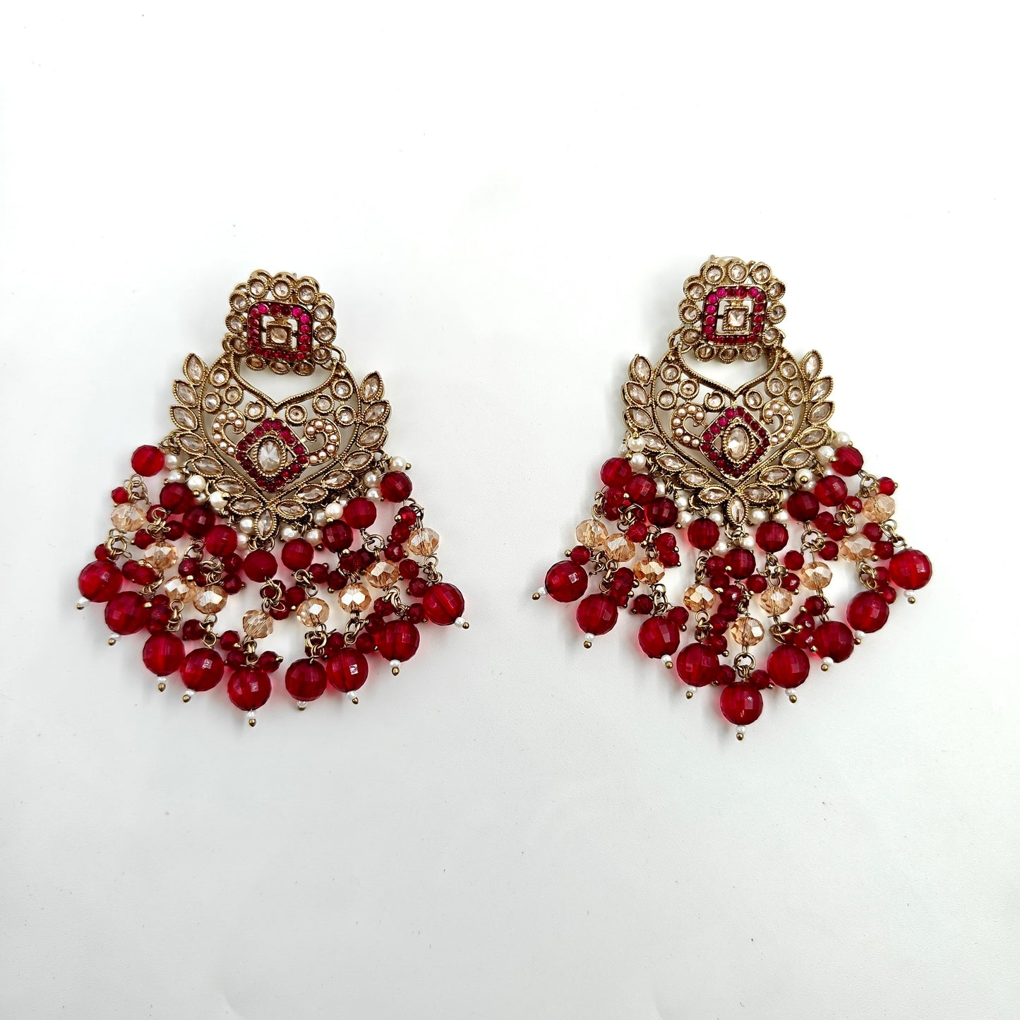 Myra Maroon Necklace Set