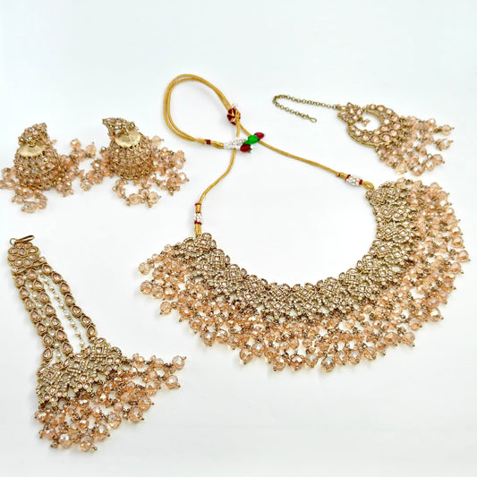 Avira Golden Necklace Set