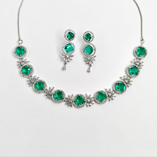 Mint Round Necklace Set