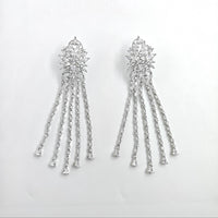 American Diamond Tassel Drop Earrings