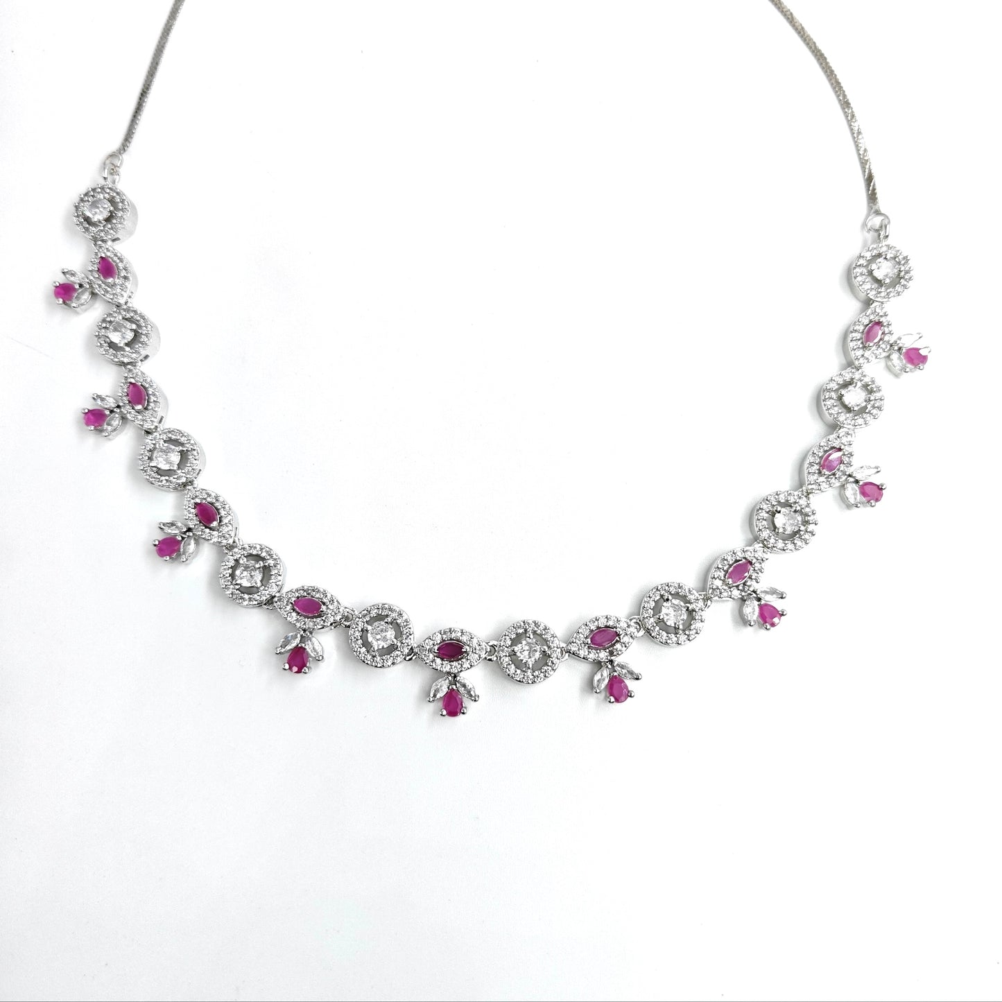 Floral Crystal Necklace Set
