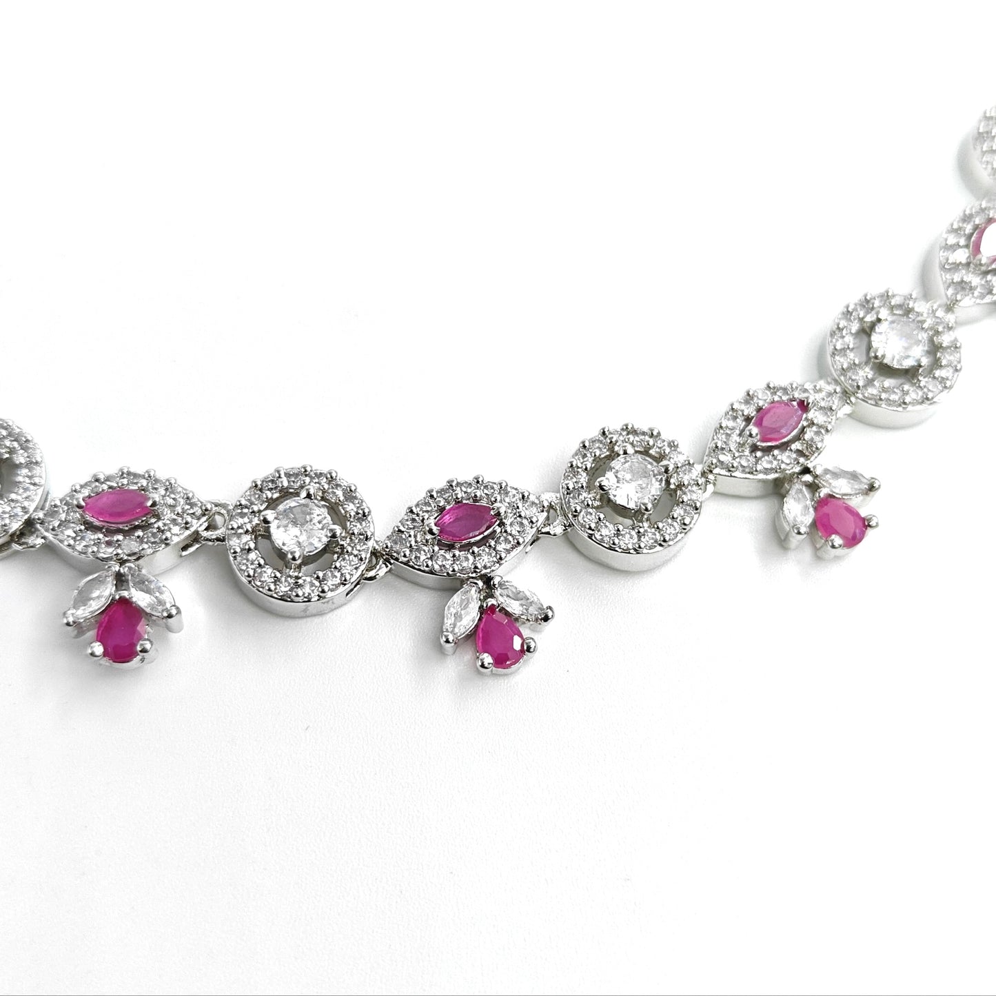 Floral Crystal Necklace Set